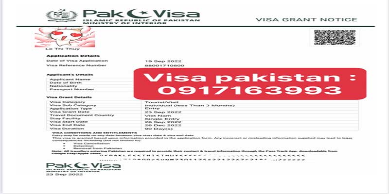 hướng dẫn thủ tục xin visa pakistan mới nhất