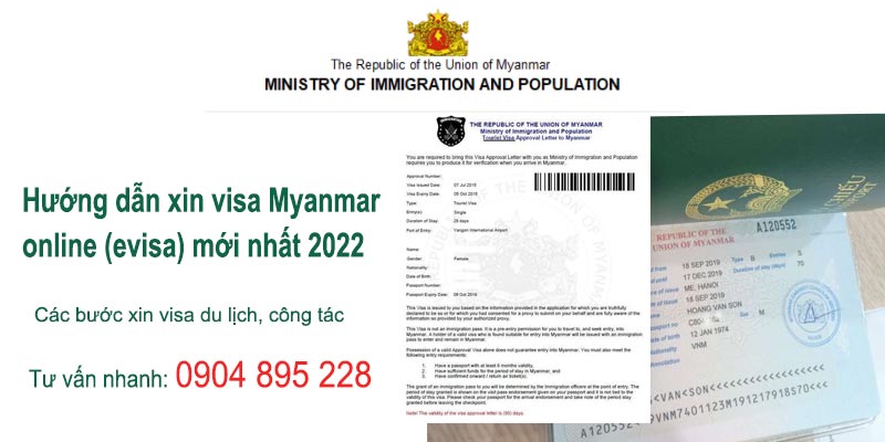 hướng dẫn xin e visa myanmar online